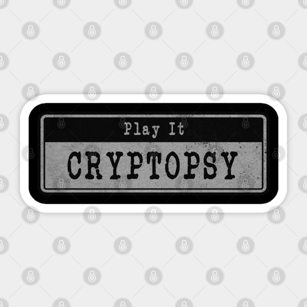 Cryptopsy // Vintage Fanart Sticker by j.adevelyn